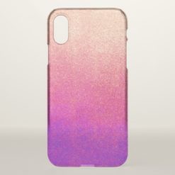Peach Pink Neon Purple Ombre Spray Paint Texture iPhone X Case