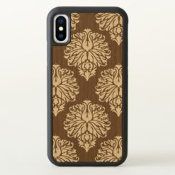 Pecan Southern Cottage Damask iPhone X Case