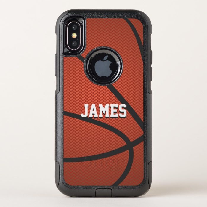Personalized Name Basketball OtterBox Commuter iPhone X Case