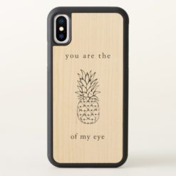 Pineapple of My Eye | Elegant Black Illustration iPhone X Case