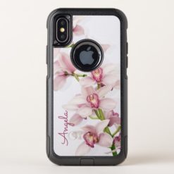 Pink Cymbidium Orchid Floral OtterBox Commuter iPhone X Case