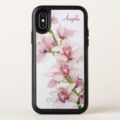 Pink Cymbidium Orchid Floral OtterBox Symmetry iPhone X Case