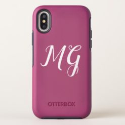 Pink Monogram Design OtterBox Symmetry iPhone X Case