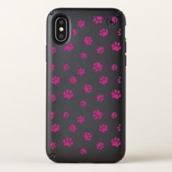 Pink Paw Prints Pattern Speck iPhone X Case
