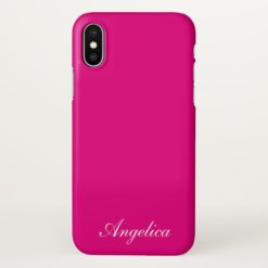 Pink Personalized iPhone X Case