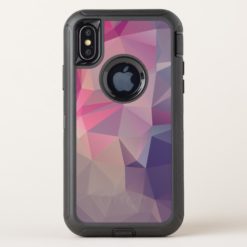 Pink Purple Pyramid Abstract Art OtterBox Defender iPhone X Case