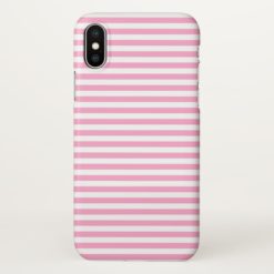 Pink Stripes iPhone X Case