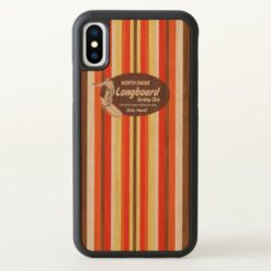 Pipeline Surfboard Hawaiian Competition Striped iPhone X Case