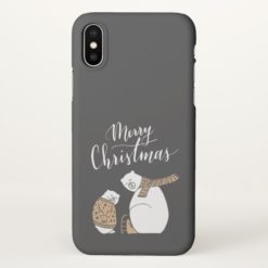 Polar Bears Christmas Scandinavian Design iPhone X Case
