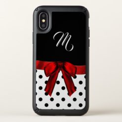 Polka Dots and Monogram iPhone X Case