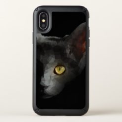 Polygonal Cat Speck iPhone X Case