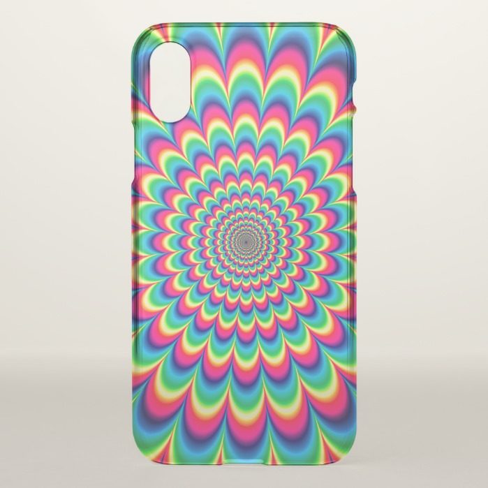 Psychedelic Circle Pattern iPhone X Case