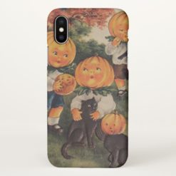 Pumpkinhead Black Cat Pumpkin Jack O Lantern iPhone X Case