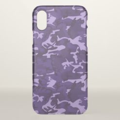 Purple Camouflage Pattern iPhone X Case