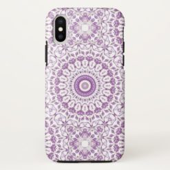 Purple Floral Mandala iPhone X Case