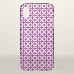 Purple Geometric Pattern iPhone X Case