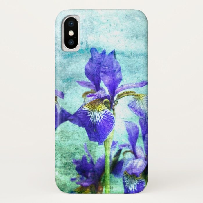 Purple Iris Watercolor iPhone X Case