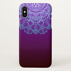 Purple Mandala Pattern iPhone X Case