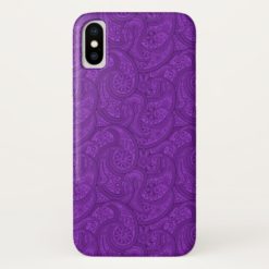 Purple Paisley iPhone X Case