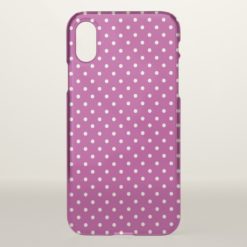 Purple Polka Dot Pattern iPhone X Case
