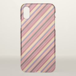 Purple and Orange Stripes iPhone X Case