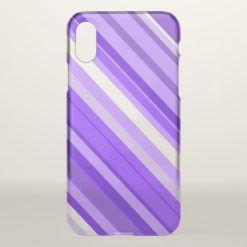 Purple and White Striped Pattern Phone Case
