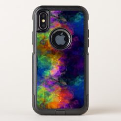 Rainbow Tissue Paper Colorful Collage OtterBox Commuter iPhone X Case