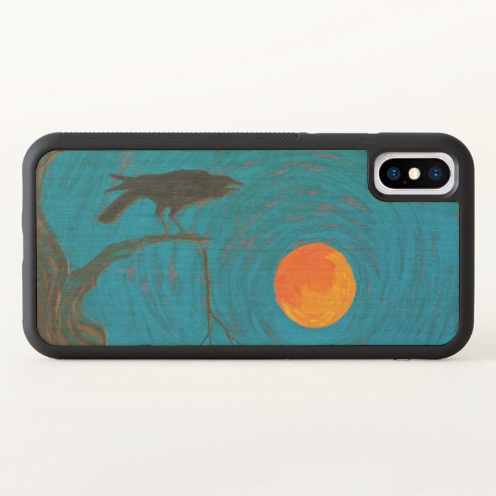 Raven and Full Moon iPhone X Case