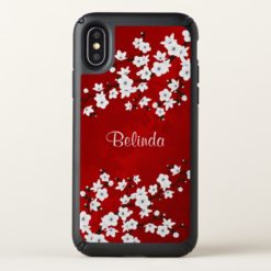 Red Black And White Cherry Blossom Speck iPhone X Case
