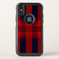 Red Bokeh Plaid OtterBox Commuter iPhone X Case