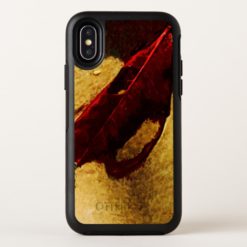 Red Leaf on Beach Abstract Impressionist OtterBox Symmetry iPhone X Case