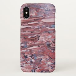 Red Mineral Stone Pattern iPhone X Case