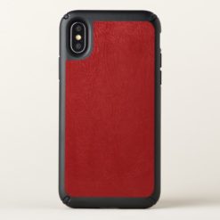 Red Vintage Faux Leather Speck iPhone X Case