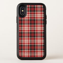 Red and Black Plaid Pattern OtterBox Symmetry iPhone X Case