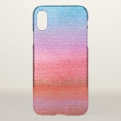 Red and Blue Watercolor Blend iPhone X Case