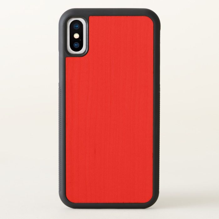 Red iPhone X Bumper Wood Case