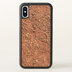Red ochre sand and pebbles iPhone x Case