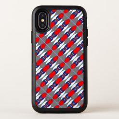 Red white and blue pattern OtterBox symmetry iPhone x Case