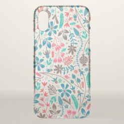 Retro Floral Pattern iPhone X Case