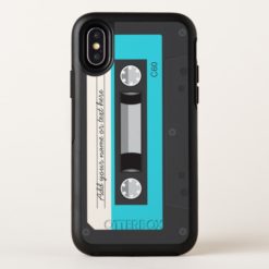 Retro Music Cassette Tape Custom OtterBox Symmetry iPhone X Case