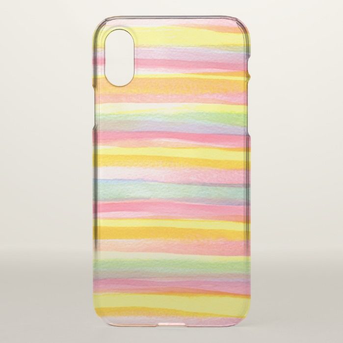 Retro Striped Marker Pattern. iPhone X Case