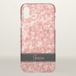 Rose Gold Glitter iPhone X Case