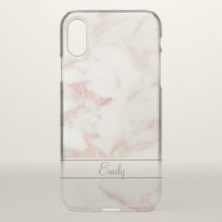 Rose Gold Marble iPhone X Case