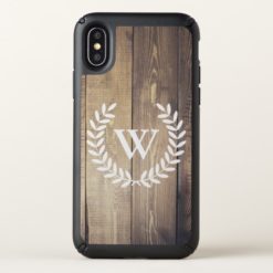Rustic Barn Wood & White Country Laurels Speck iPhone X Case