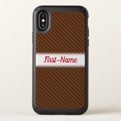 Rustic-Like Dark Brown & Lighter Brown Stripes Speck iPhone X Case