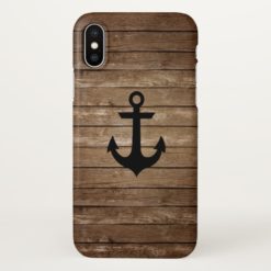 Rustic Nautical Anchor iPhone X Case