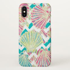 Seashell Chevron Pattern Glamour iPhone X Case