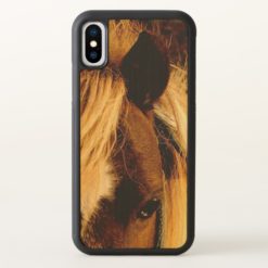 Shetland Pony Animals Apple iPhone X Wood Case