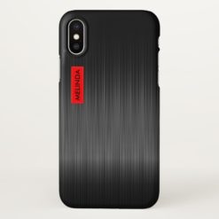 Shiny Black Carbon Fiber Texture iPhone X Case