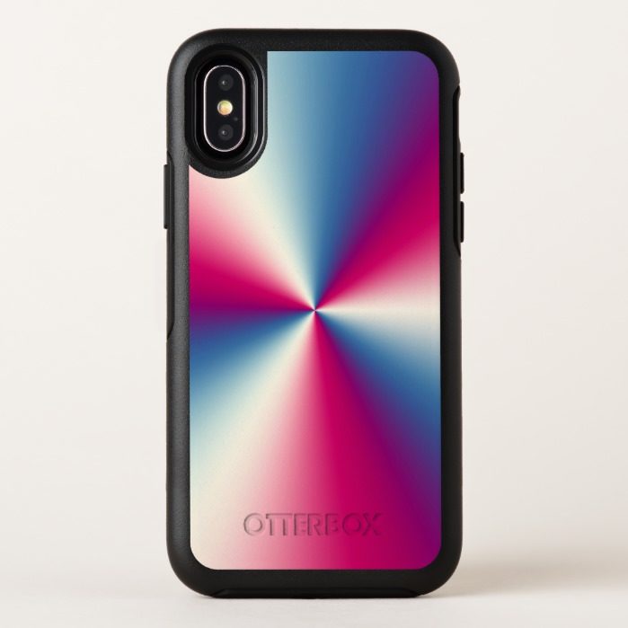 Shiny Metallic Colorful Stainless-Steel Look OtterBox Symmetry iPhone X Case